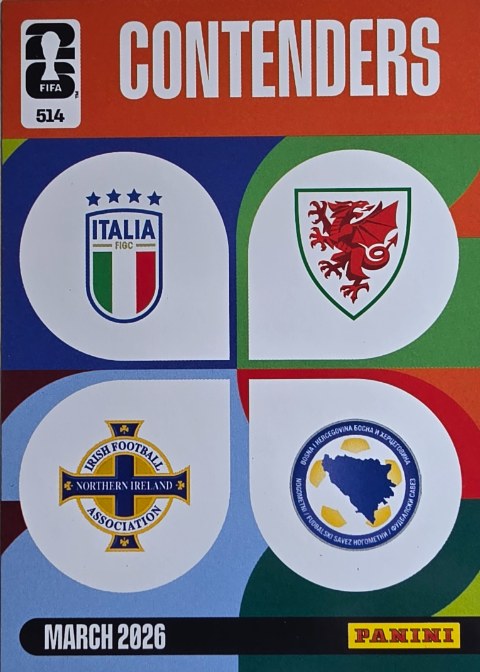 Italy - Northern Ireland or Wales - Bosnia and Herzegovina